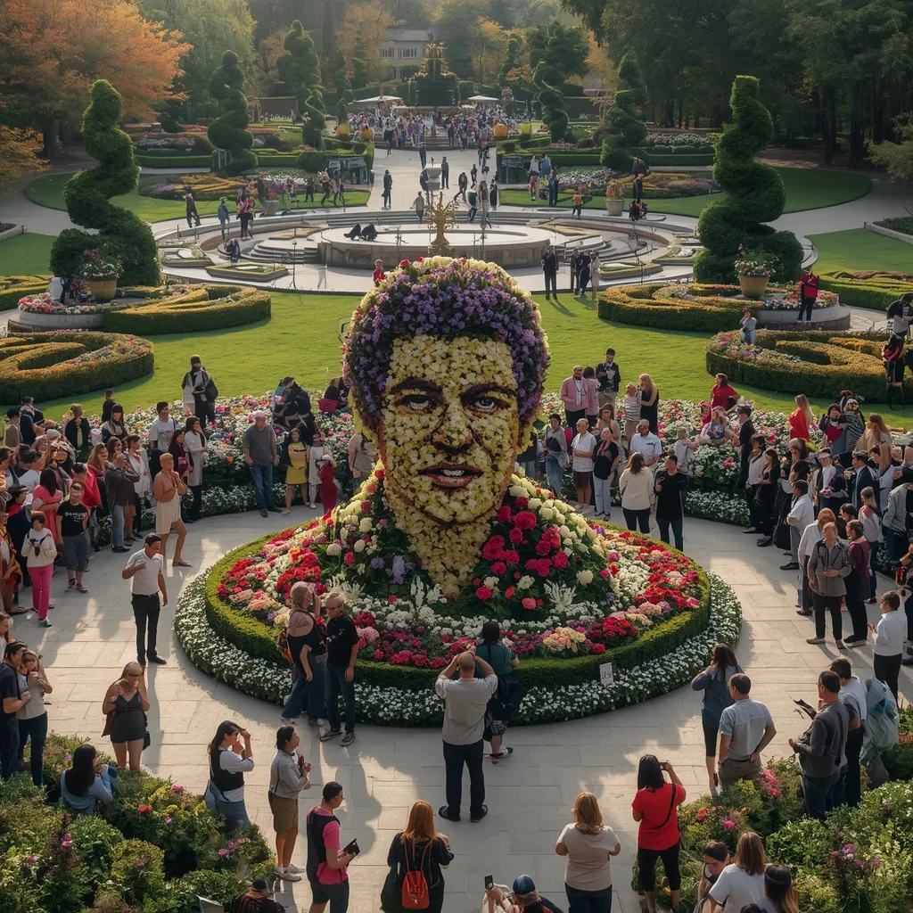 Flower Festival Floral Portrait: Botanical Garden Display – Premium Prompts – AI prompt example
