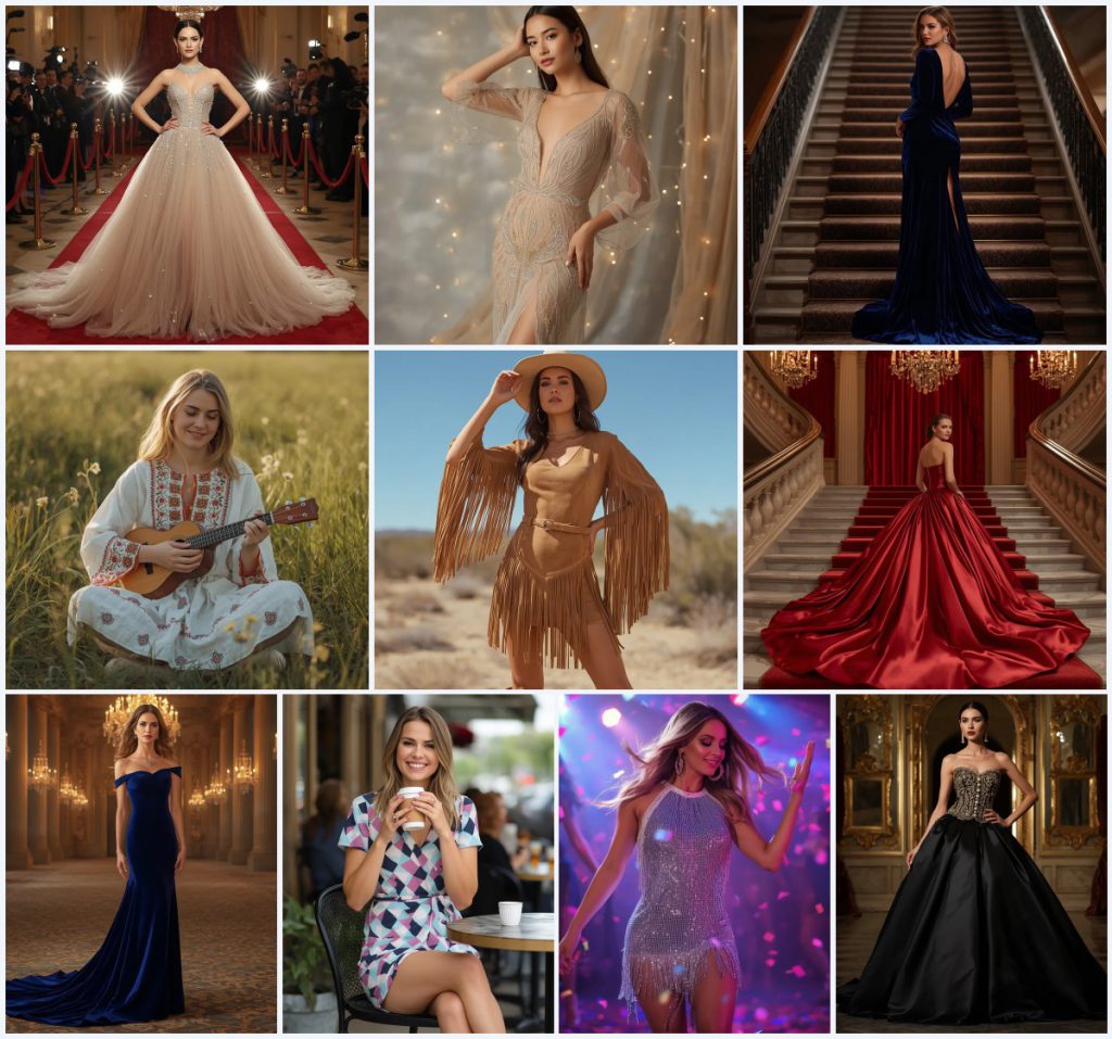 Best 10 AI Prompts for Women’s Artistic Abstract Light Painting Portraits | festival prompt