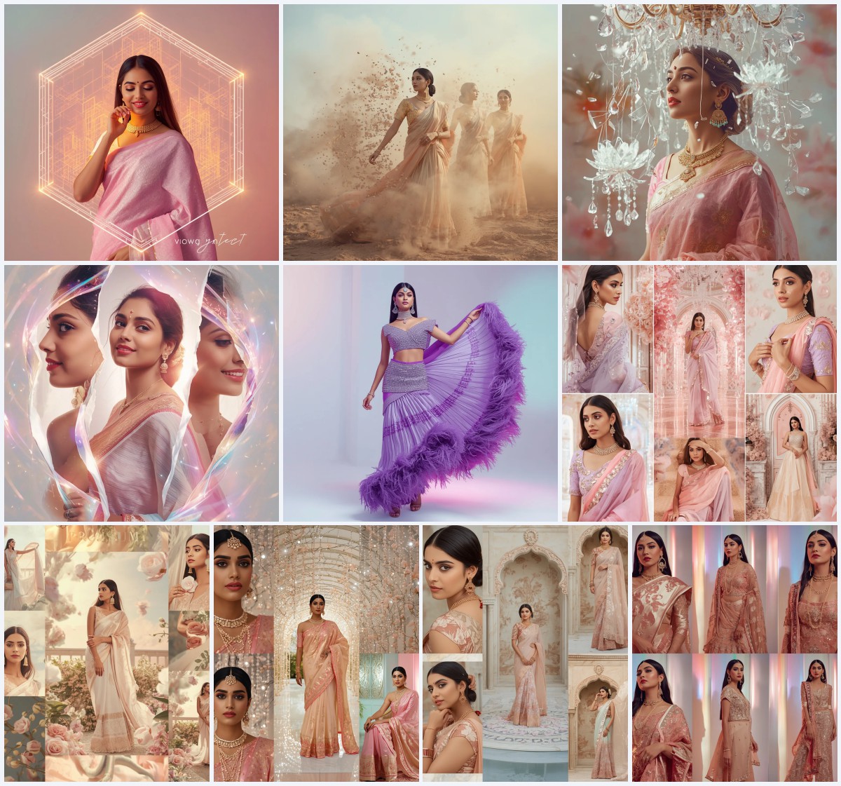 New 10 Celebrity Saree AI Prompts for Glamorous Red Carpet Looks