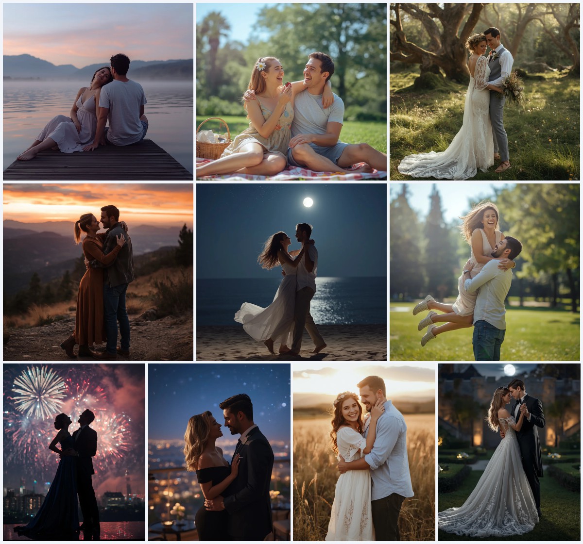 New 10 Studio Couple AI Prompts for Professional Portraits with Clean Backgrounds